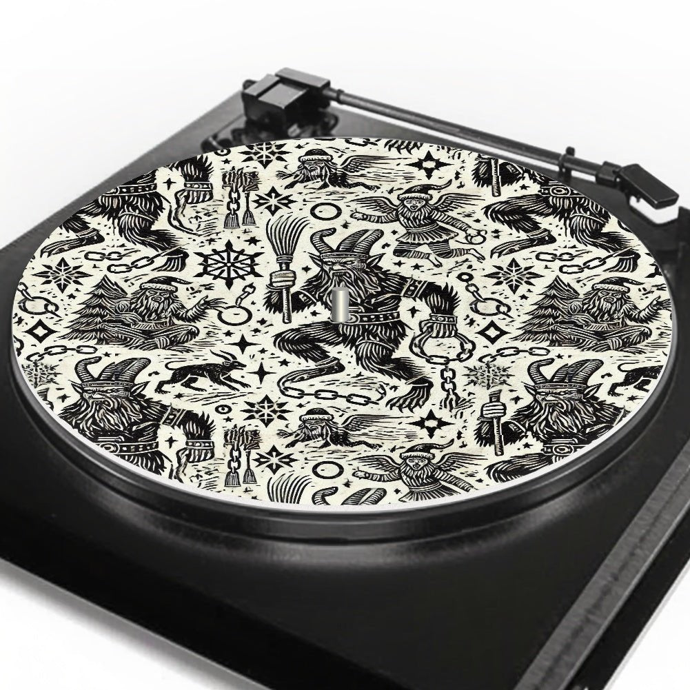 Winter solstice Krampus Pagan Christmas Turntable mat | Sense Forest - sense forest