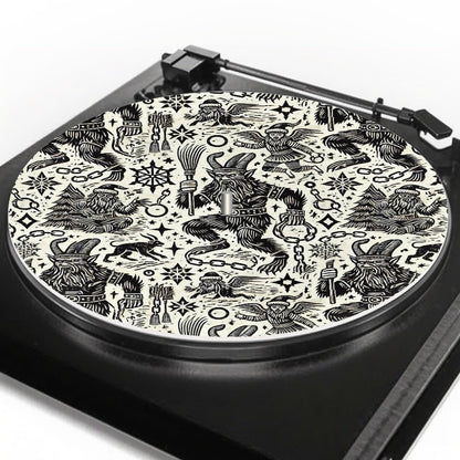 Winter solstice Krampus Pagan Christmas Turntable mat | Sense Forest - sense forest