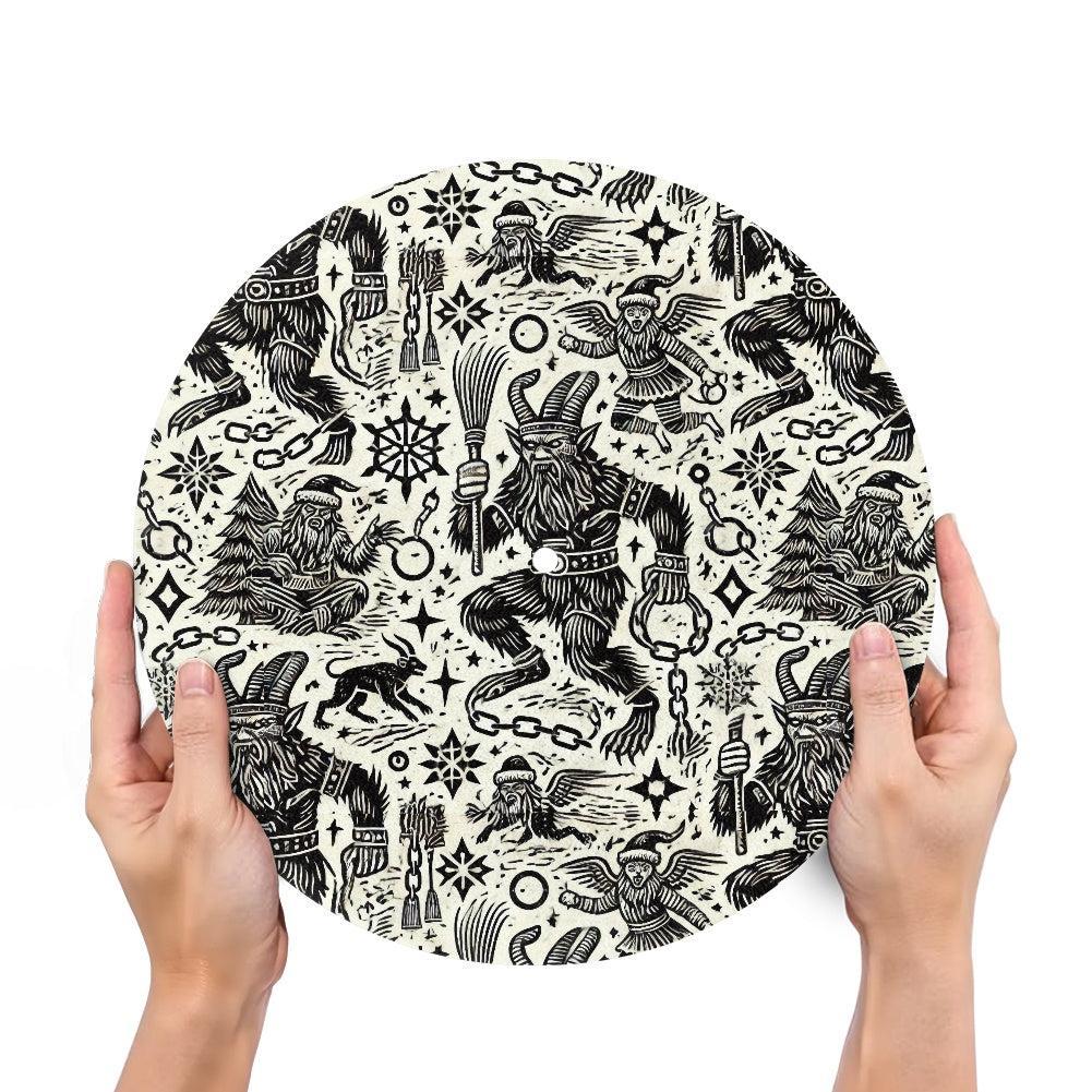 Winter solstice Krampus Pagan Christmas Turntable mat | Sense Forest - sense forest