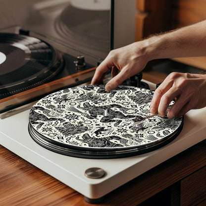 Winter solstice Krampus Pagan Christmas Turntable mat | Sense Forest - sense forest