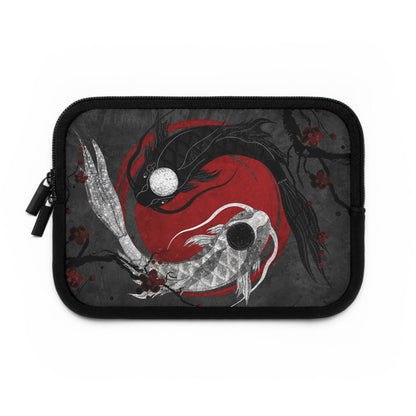 Yinyang Koi fish Japanese aesthetic laptop sleeve | Sense Forest - sense forest