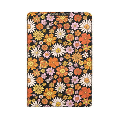 Retro 70s groovy daisy Women's Trifold Long Clutch Wallets