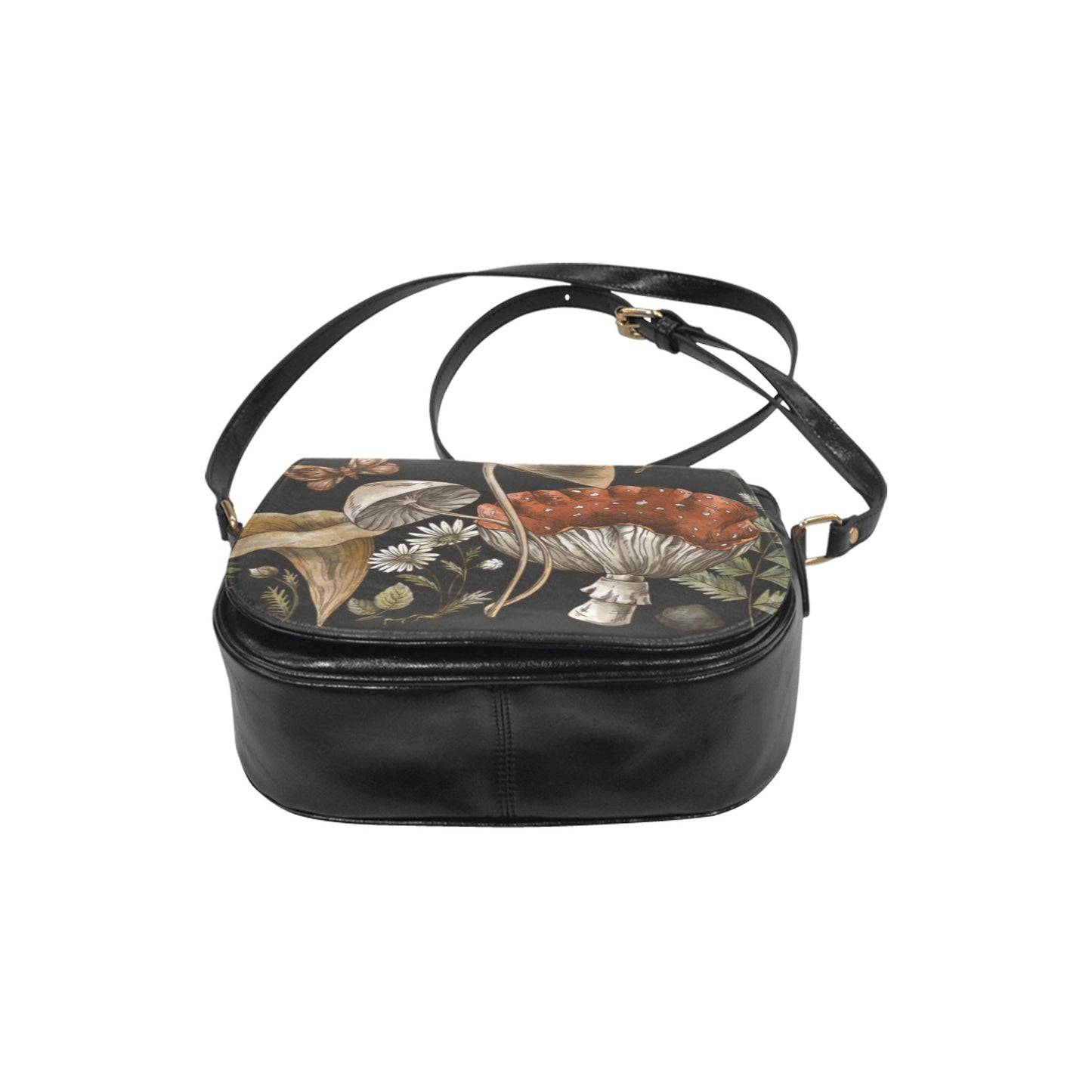 Sense Forest's best selling vegan leather mushroom purse crossbody saddle bag
