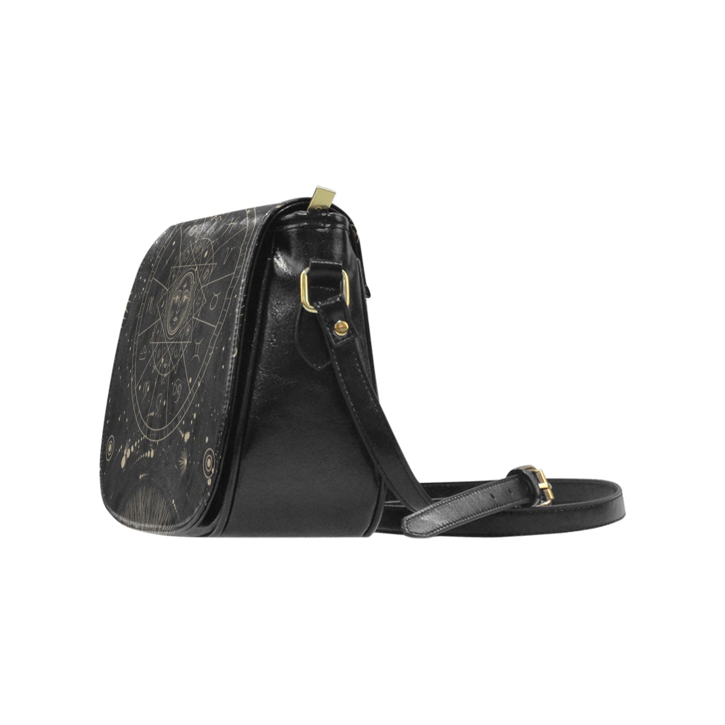 Astrology witch Vegan leather saddle bag