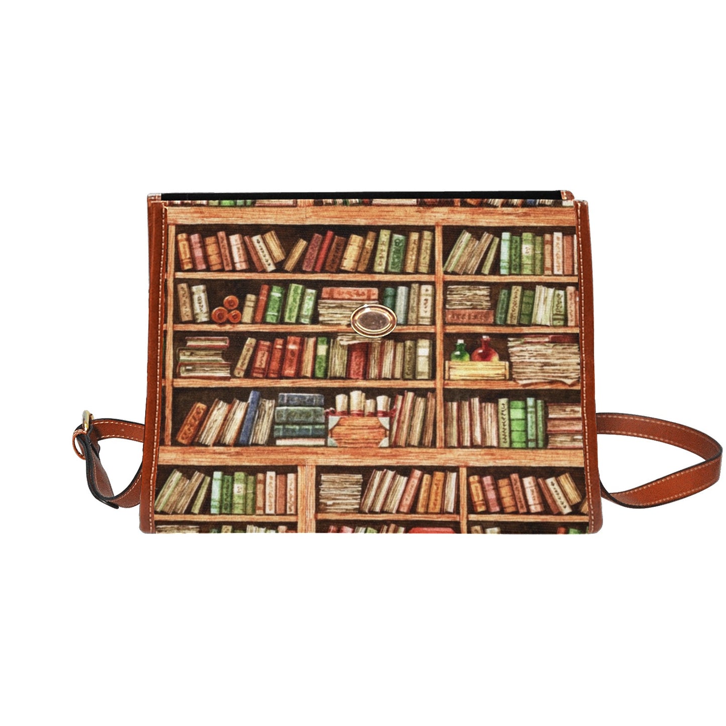 Book worms dark academia Canvas satchel bag