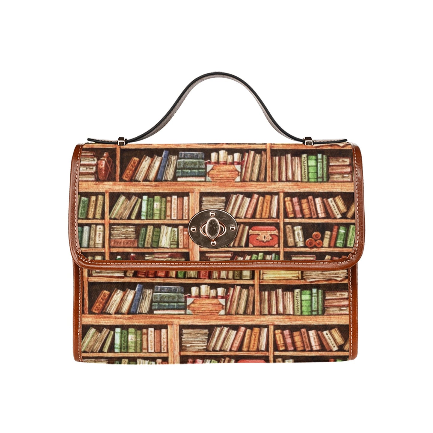 Book worms dark academia Canvas satchel bag
