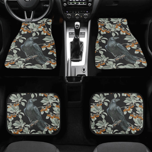 Raven Crow Back and Front Car Floor Mats