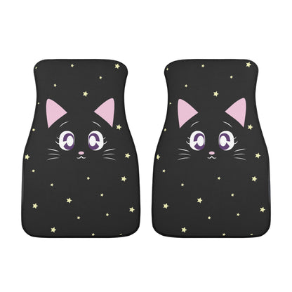 Kawaii Back cat twinkle stars Car Floor Mats