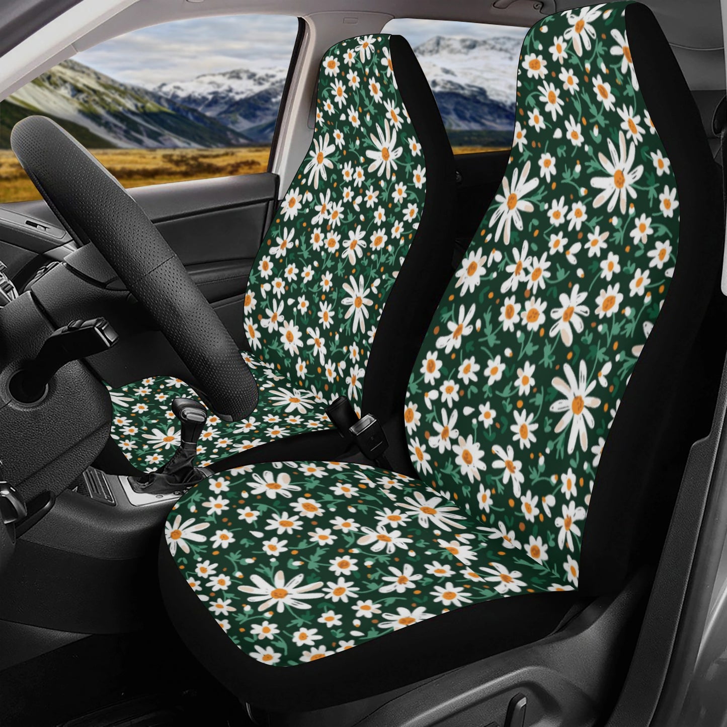 Cottagecore Witch Daisy Car Seat Cover Set