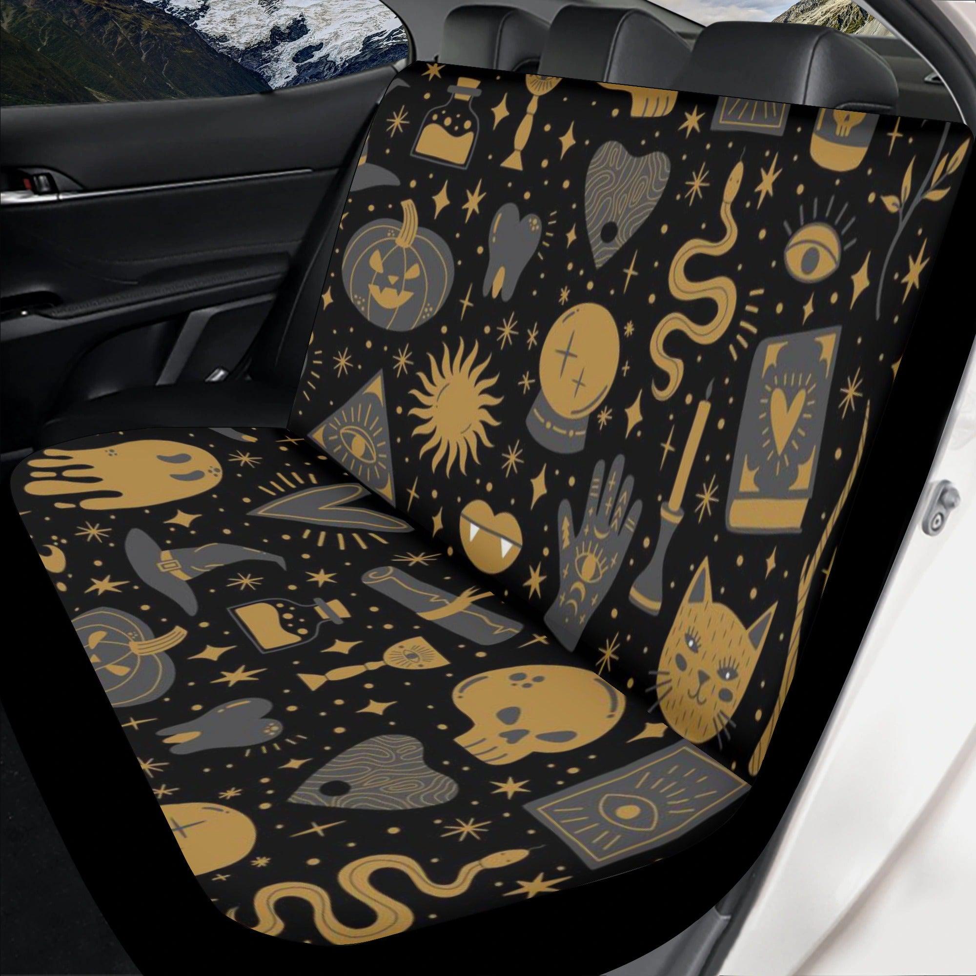 Frienda 20 Pieces Bats Car Seat Covers,Black Bats Pattern Car Accessories S - 1