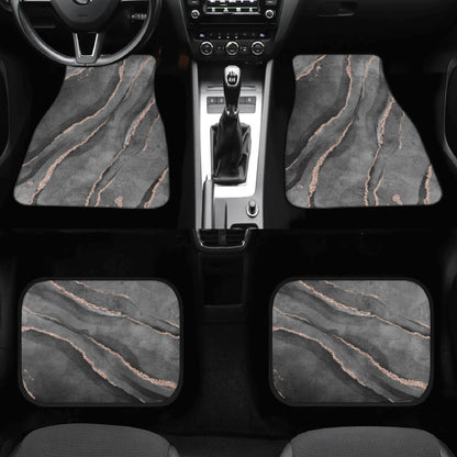 Black glitter Back and Front Car Floor Mats