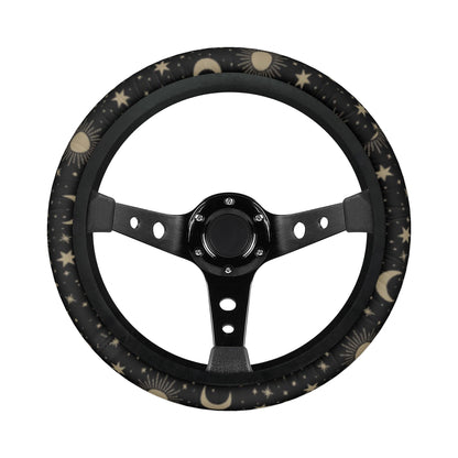 Celestial Sun Moon Star Car Steering Wheel Cover