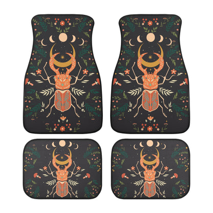 Moon Phase Beetle Back and Front Car Floor Mats