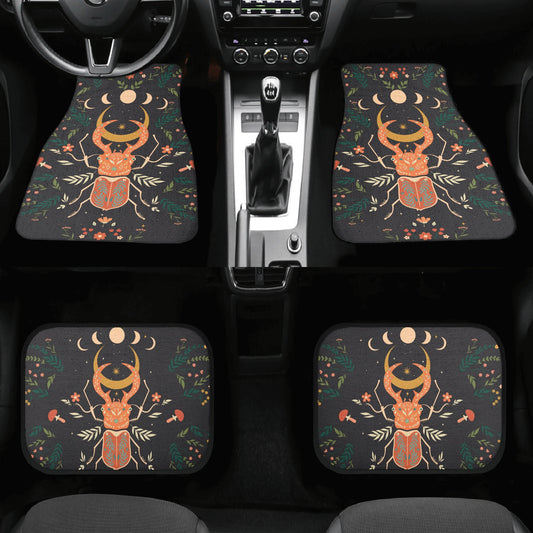 Moon Phase Beetle Back and Front Car Floor Mats