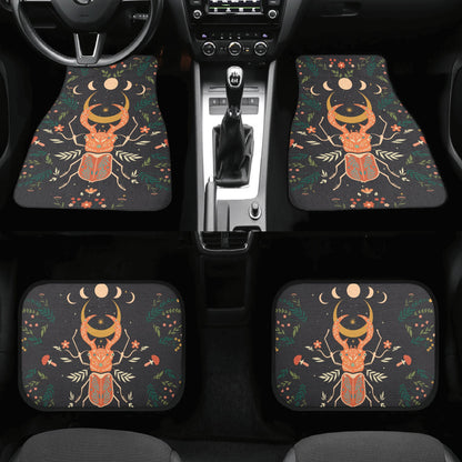 Moon Phase Beetle Back and Front Car Floor Mats