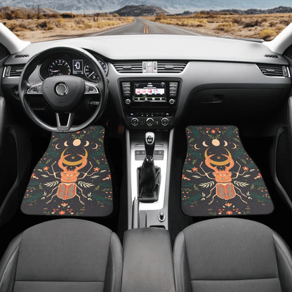 Moon Phase Beetle Back and Front Car Floor Mats