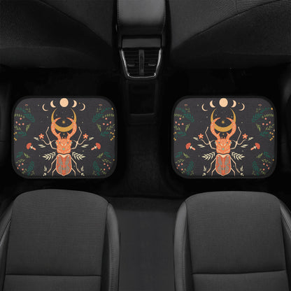 Moon Phase Beetle Back and Front Car Floor Mats