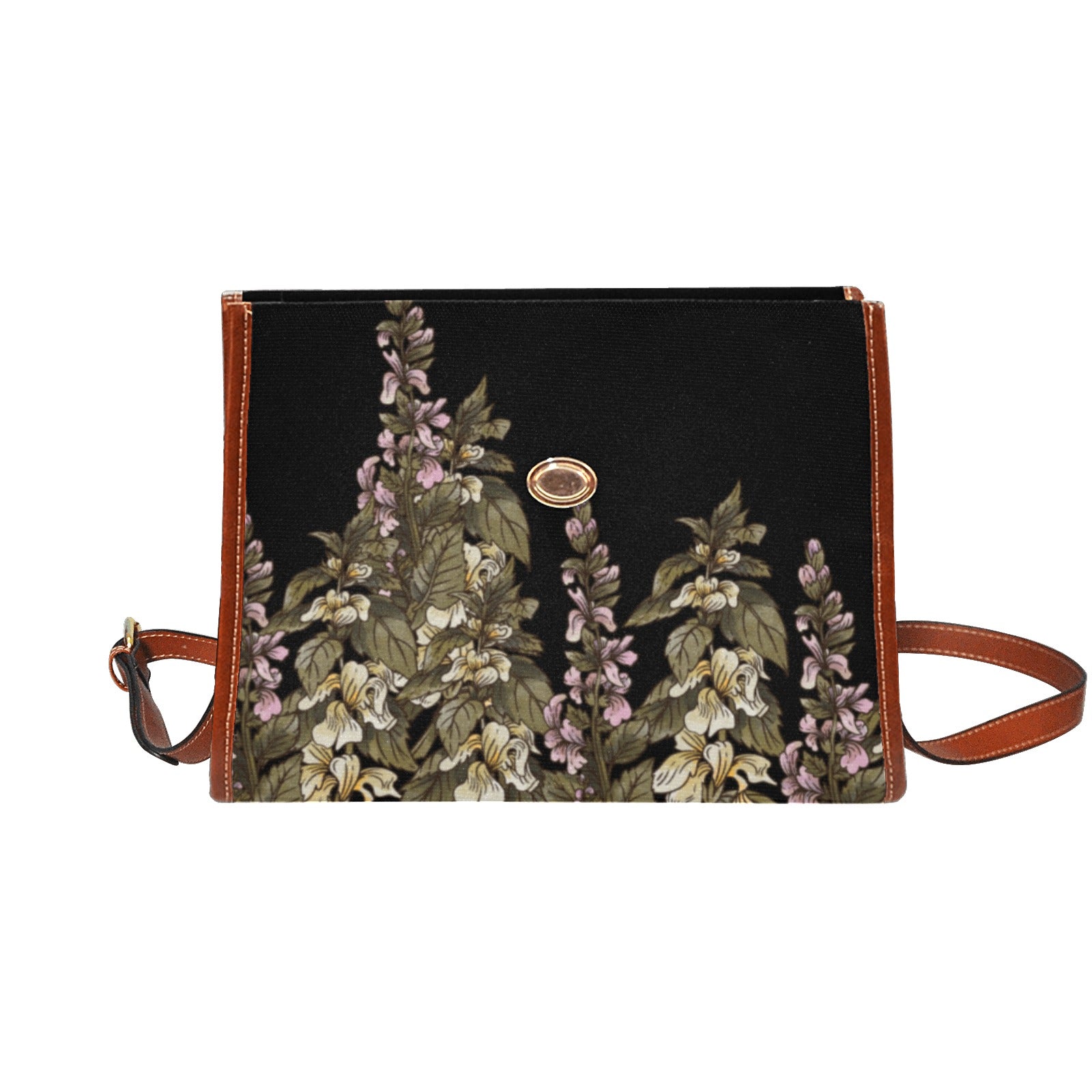 Cottagecore Witch Wild Flower witchy forest Canvas satchel bag