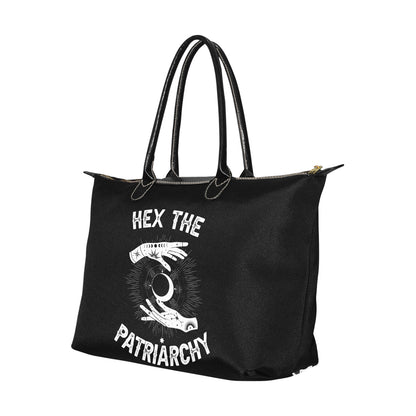 HEX the patriarchy Feminist Witch zip tote Women's Classic Handbag