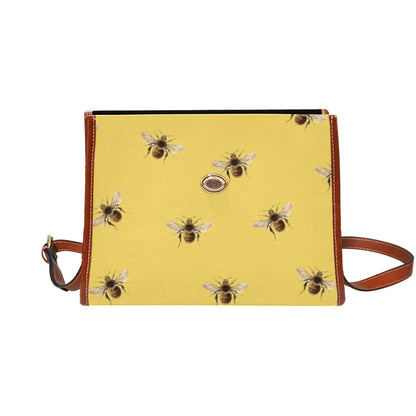 Honey Bees Cottagecore Canvas satchel  Bag