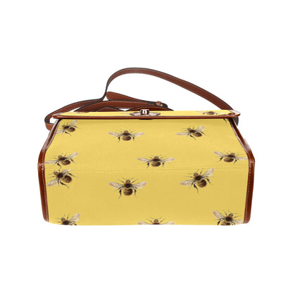 Honey Bees Cottagecore Canvas satchel  Bag