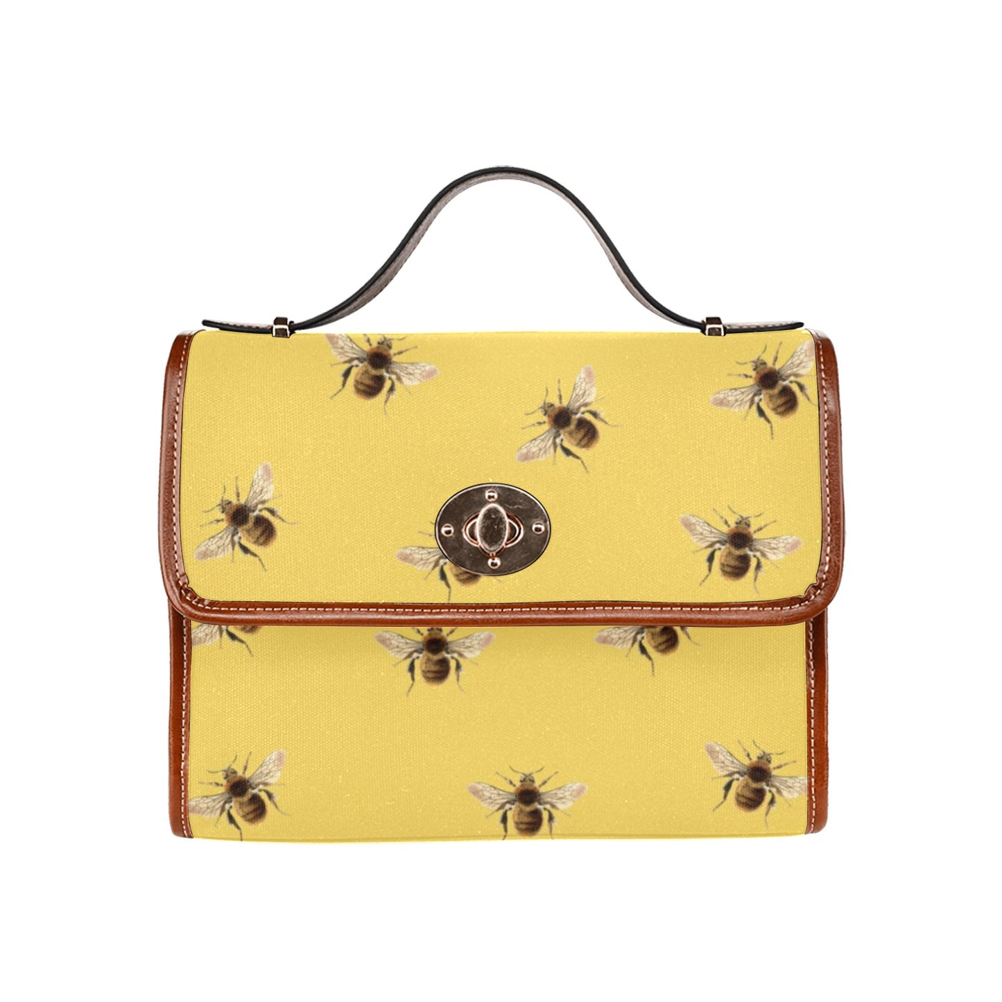 Honey Bees Cottagecore Canvas satchel  Bag