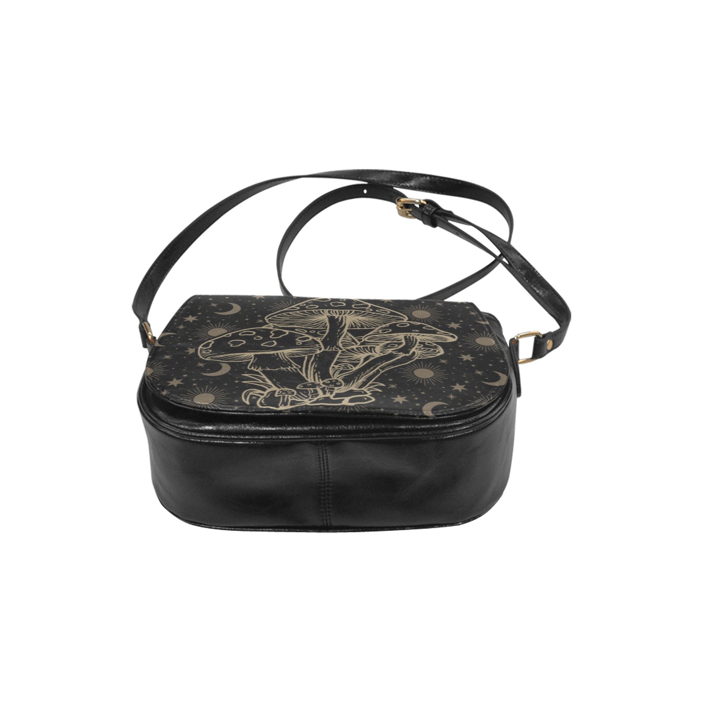 Witchy Mushroom Celestial Classic Cottagecore Saddle Bag