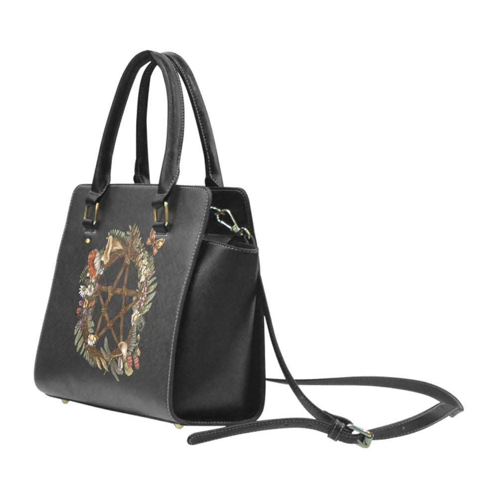 Wicca Pentagram Forest Witch premium Classic Trapeze handbag with strap