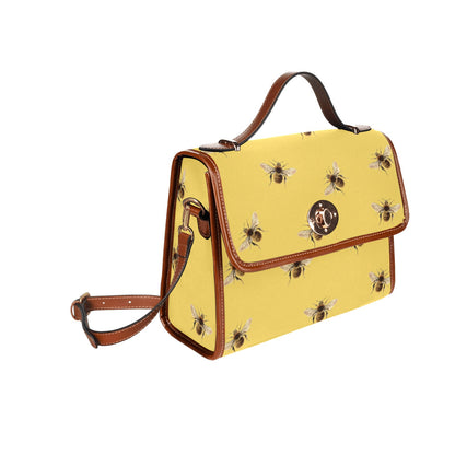 Honey Bees Cottagecore Canvas satchel  Bag