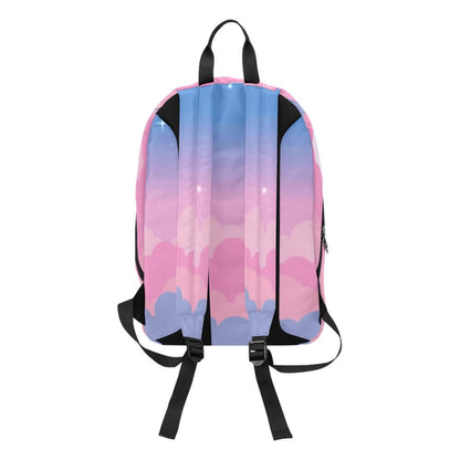 Kawaii Pink Pastel sky big moon backpack Travel Backpack(Large Capacity)