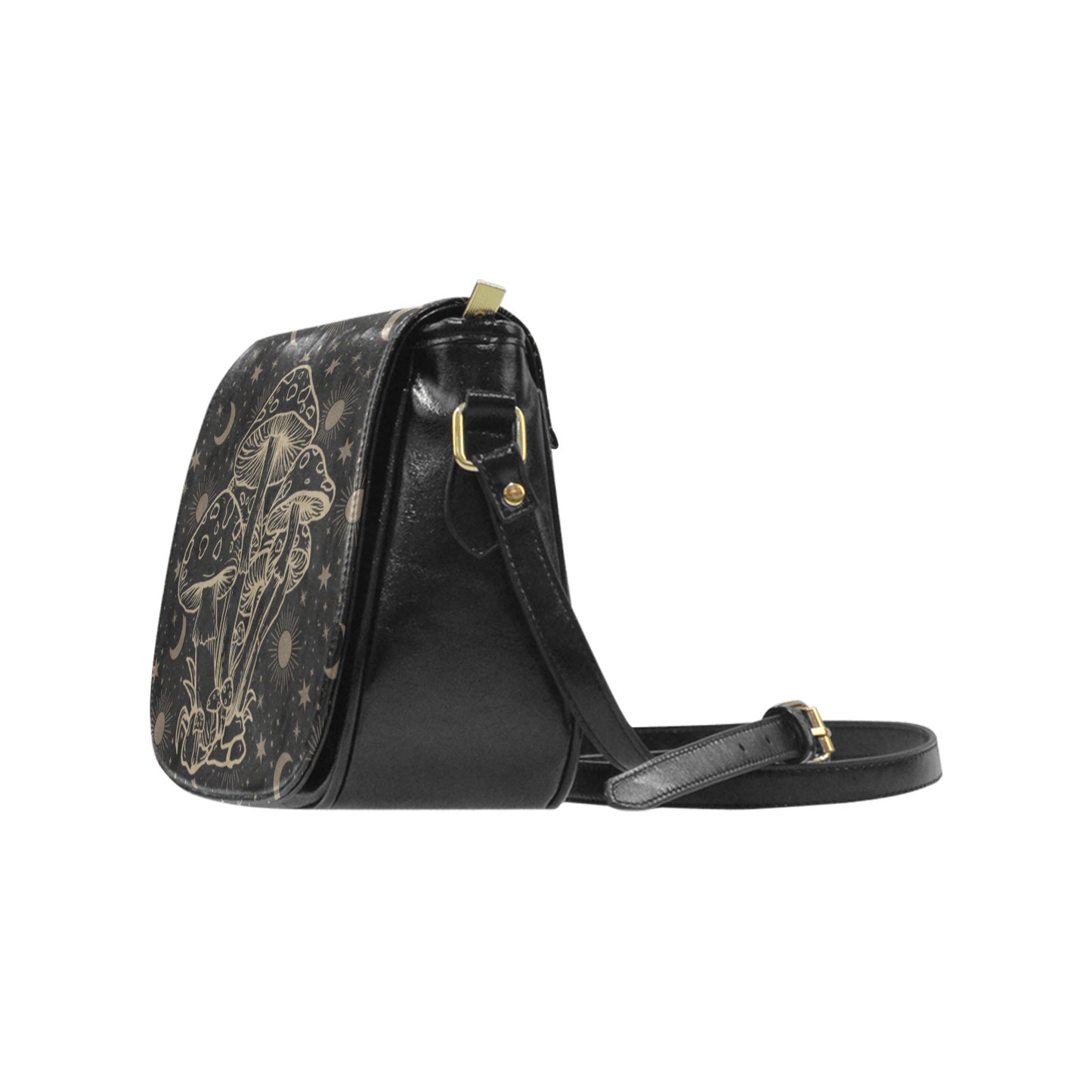 Witchy Mushroom Celestial Classic Cottagecore Saddle Bag