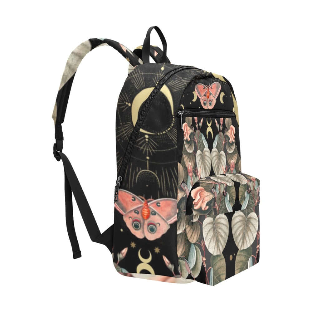Boho witch Moth garden backpack Travel Backpack(Large Capacity