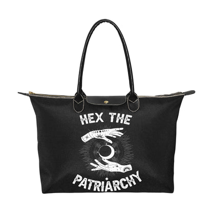 HEX the patriarchy Feminist Witch zip tote Women's Classic Handbag