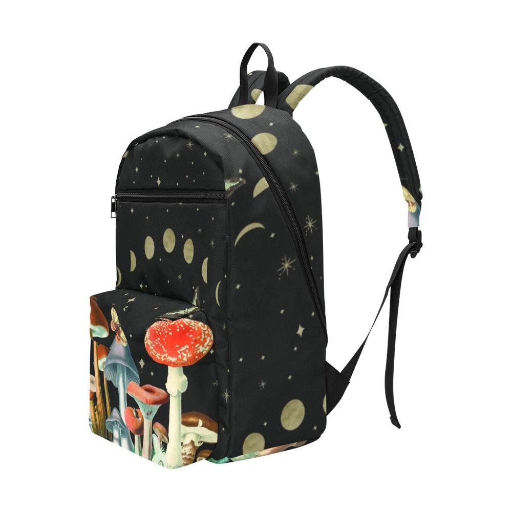Red Magic mushroom Forest witch moon phase backpack