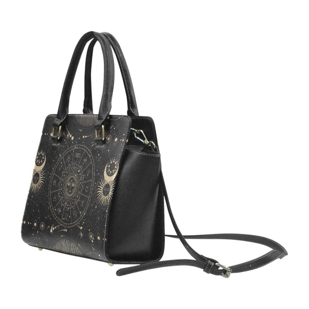 Occult Astrology Witch Classic Trapeze Studs purse with strap Shoulder Handbag
