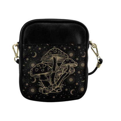 Magic mushroom celestial mini witch Sling Bag