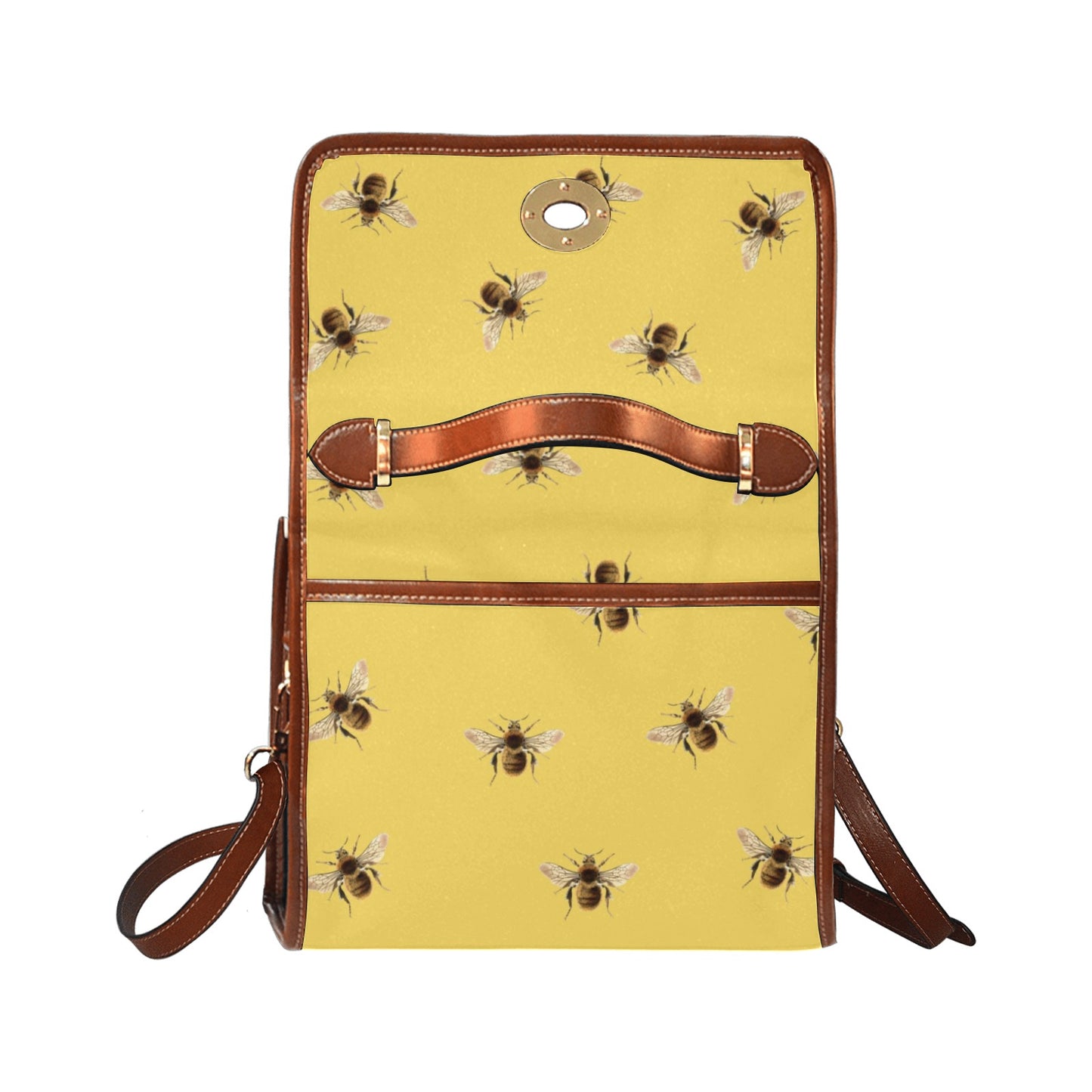Honey Bees Cottagecore Canvas satchel  Bag