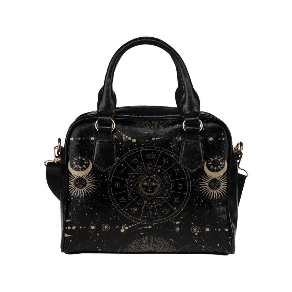 Astrology zodiac bowler Handbag with strap