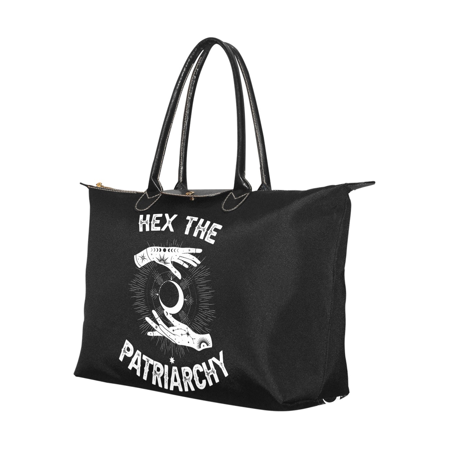 HEX the patriarchy Feminist Witch zip tote Women's Classic Handbag