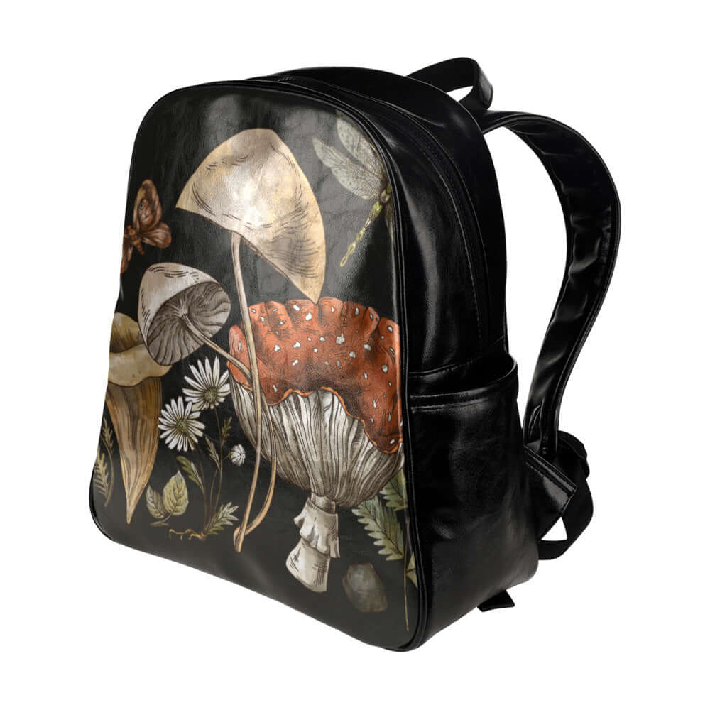 Forest Witch Mushroom Vegan Leather Backpack
