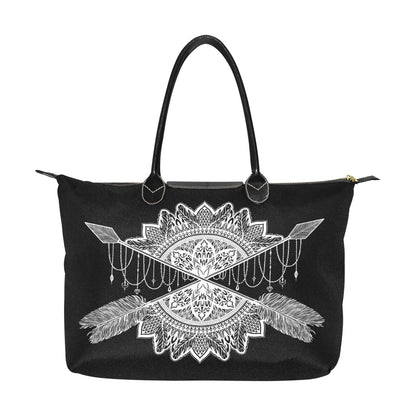 Boho Mandala Arrow Women's Classic zip tote Handbag