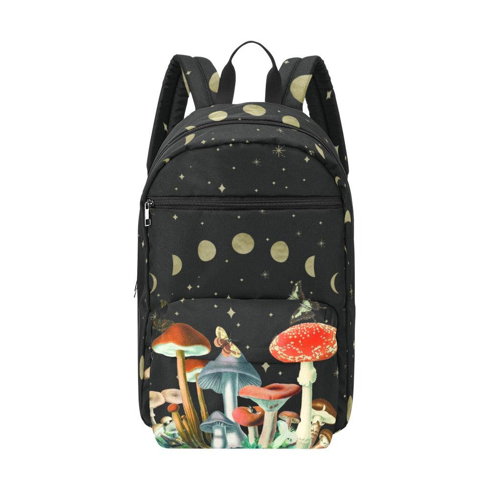 Red Magic mushroom Forest witch moon phase backpack