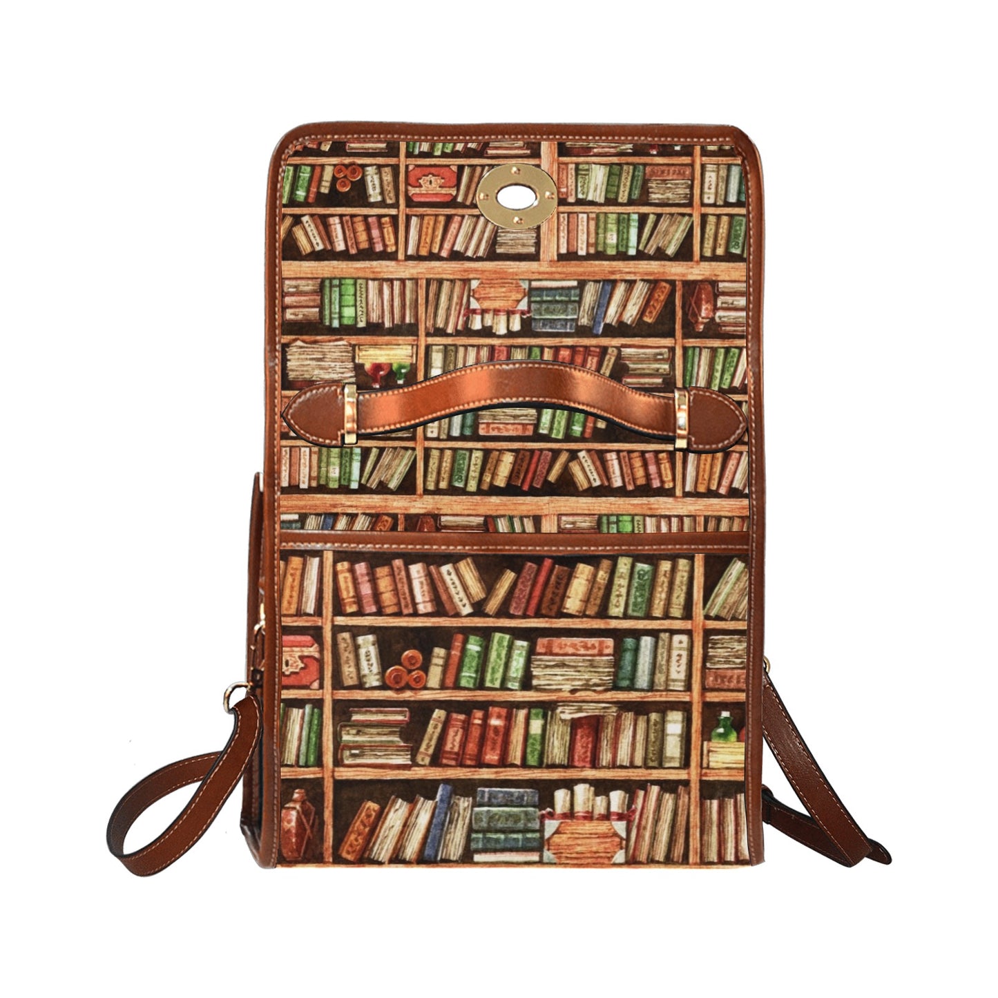 Book worms dark academia Canvas satchel bag