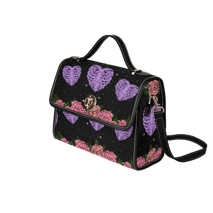 KAWAII GOTH HEART SHAPED RIBCAGE SATCHEL BAG