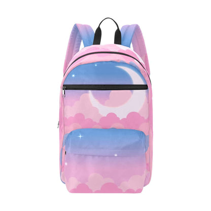 Kawaii Pink Pastel sky big moon backpack Travel Backpack(Large Capacity)