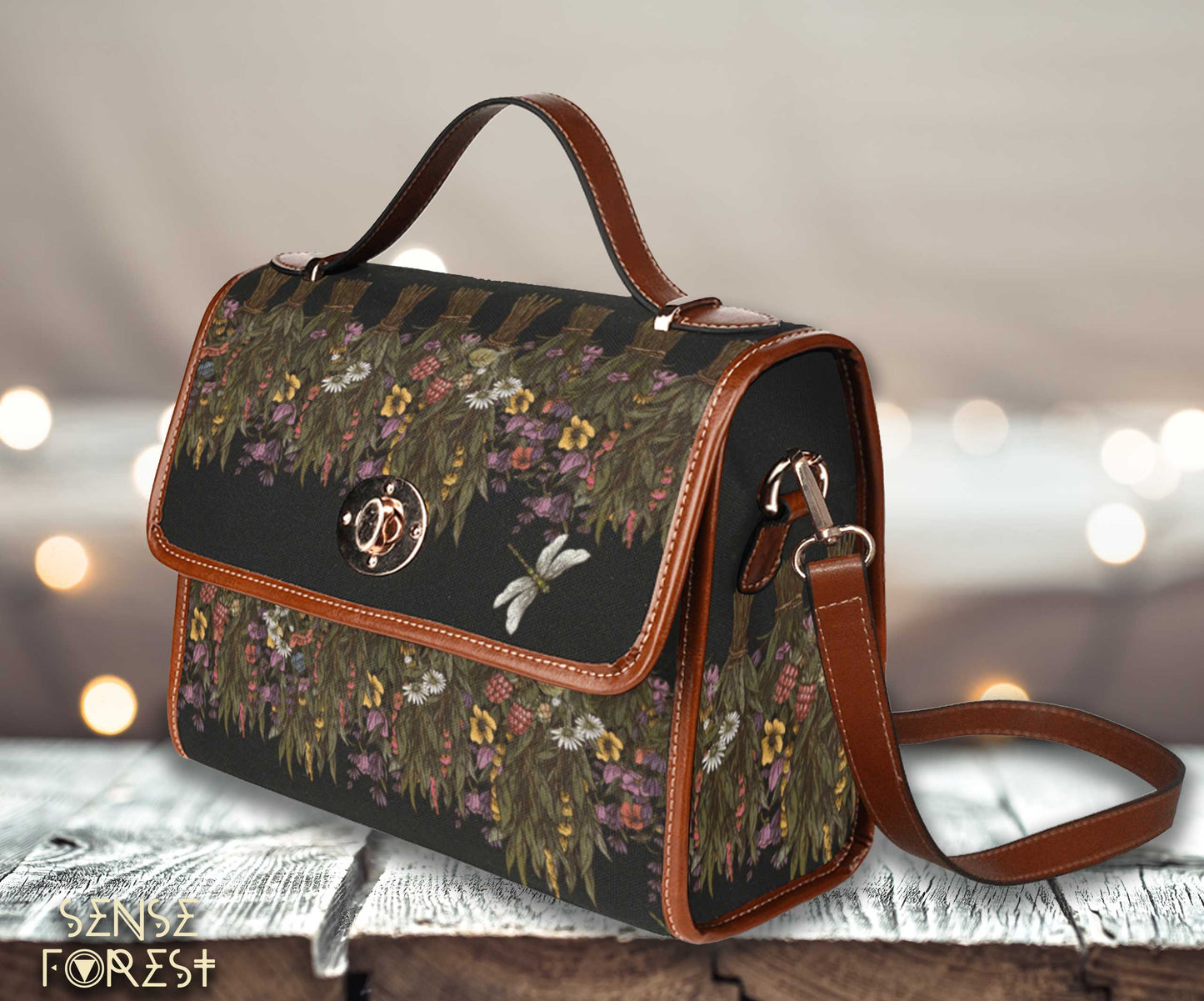 Herbalist Dried flower Cottagecore Canvas satchel Bag