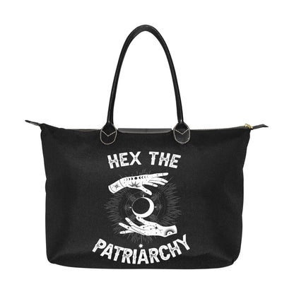 HEX the patriarchy Feminist Witch zip tote Women's Classic Handbag