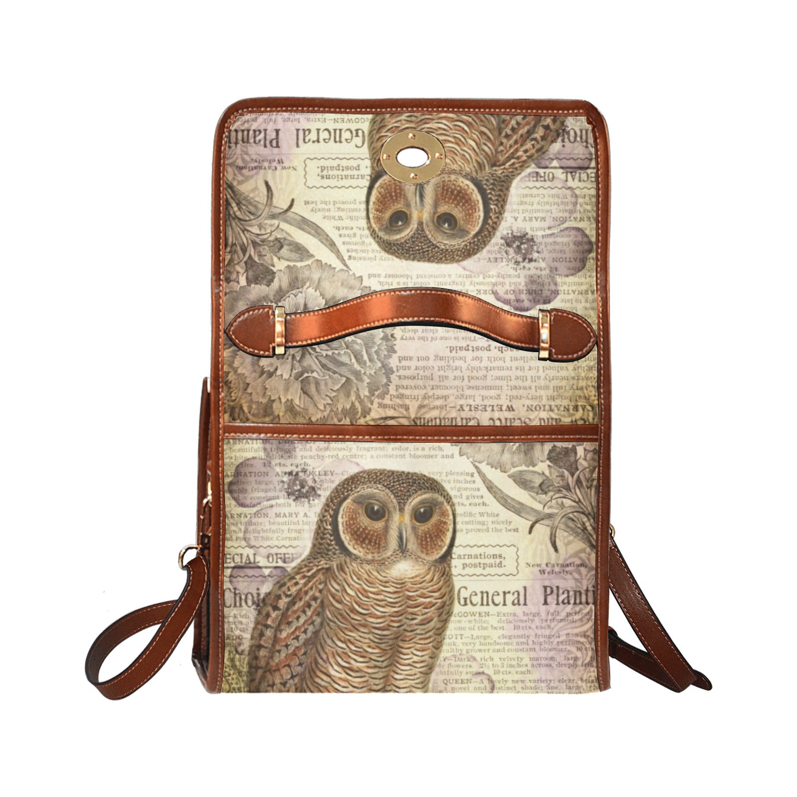 Cottagecore Witchy Owl Canvas satchel Bag