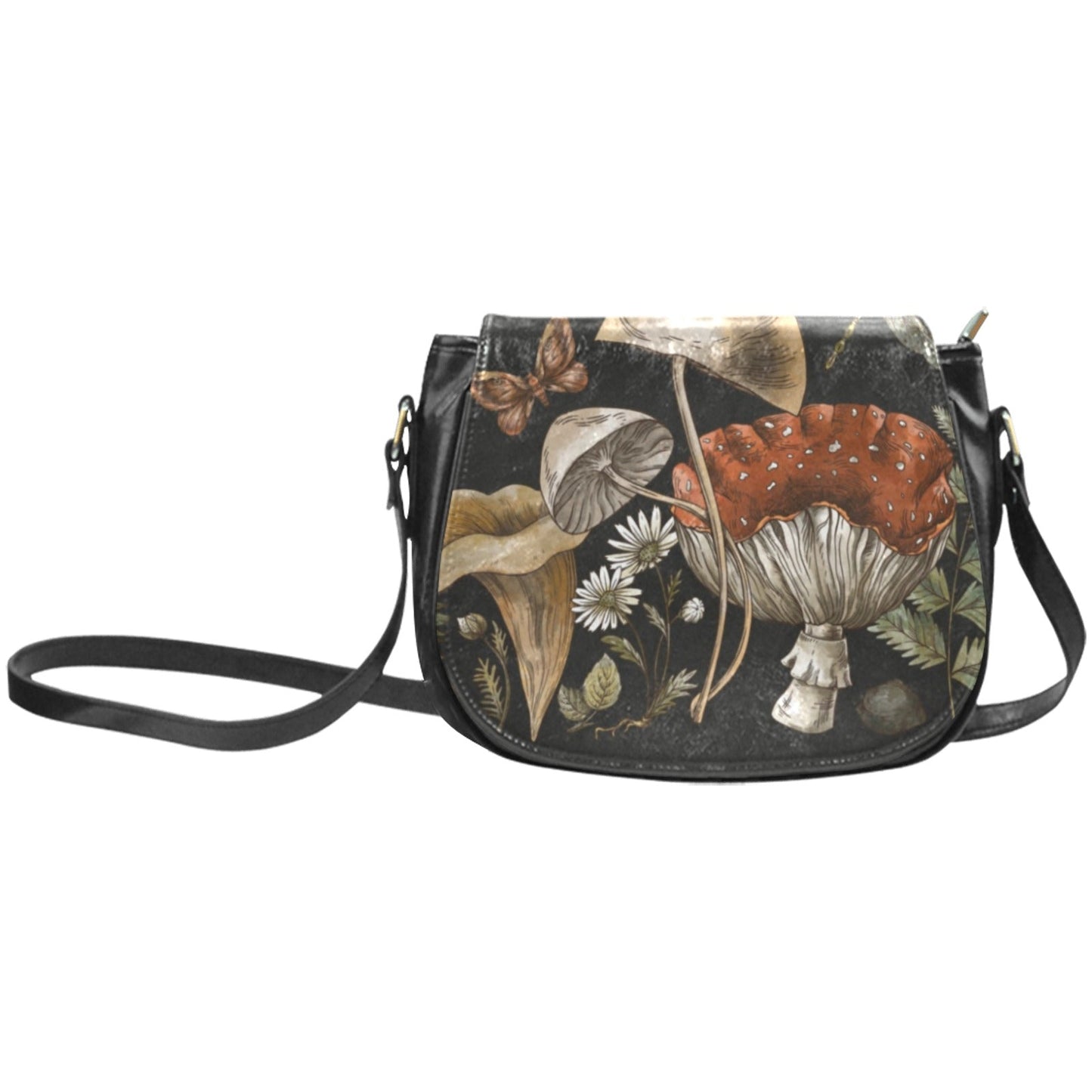 Amanita mushroom Forest cottagecore Classic Saddle Bag | Sense Forest - sense forest