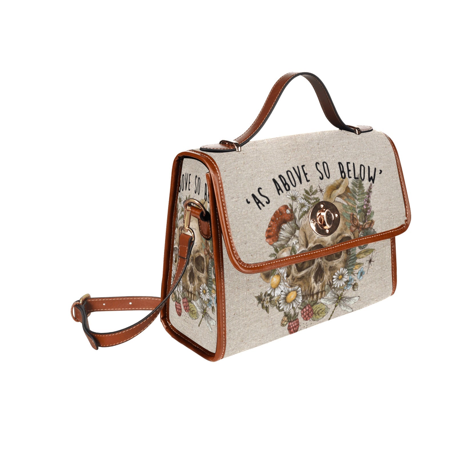 As Above So Below Forest Cottagecore Satchel Canvas Bag - sense forest